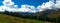 Matterhorn mountain wide panorama in high resolution with dramatic clouds in Switzerland Zermatt