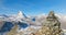 Matterhorn mountain in winter sunny day. Swiss Alps. Switzerland