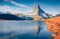 Matterhorn peak reflected in Stellisee lake