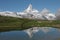 Matterhorn reflected in Leisee lake