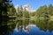 Matterhorn reflected in a mountain lake, Cervinia, Italy