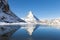 Matterhorn with reflection in Riffelsee, Zermatt, Switzerland