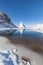 Matterhorn with reflection in Riffelsee, Zermatt, Switzerland