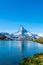 Matterhorn with Stellisee Lake in Zermatt