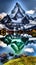 Matterhorn Switzerland mountain view illustration Artificial intelligence artwork generated
