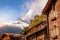 Matterhorn and Zermatt houses, Switzerland