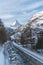 Matterhorn in Zermatt Wintertime mountain landscape