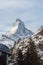 Matterhorn in Zermatt Wintertime mountain landscape