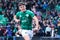 Matthew Devines celebrates a try at Under 20 Six Nations match between Ireland 59 and Scotland 5 at Musgrave Park, Cork, Ireland.