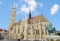 Matthias Church, Buda Castle in Budapest and tourists