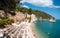 Mattinata Faraglioni stacks and beach coast of Baia Delle Zagare, Vieste Gargano, Apulia, Italy