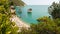 Mattinata Faraglioni stacks and beach coast of Baia Delle Zagare, Vieste Gargano, Apulia, Italy