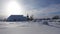 Mattmar church and Belltower in winter in Jamtland in Sweden