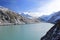Mattmark dam. Saas Valley, Valais, the Alps, Switzerland.