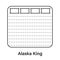 Mattress Alaska King Line Icon. Bed Size Dimension Linear Pictogram. Bed Length Measurement for Bedchamber in Hotel or