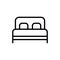 Mattress line icon. Vector illustration