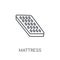 Mattress linear icon. Modern outline Mattress logo concept on wh