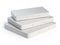 Mattress on white background. Stack of orthopedic mattr