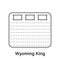 Mattress Wyoming King Line Icon. Bed Size Dimension Linear Pictogram. Bed Length Measurement for Bedchamber in Hotel or