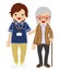 Mature Adult Females Caregiver Supporting Senior Women