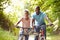 Mature African American Couple On Cycle Ride In Countryside