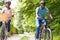 Mature African American Couple On Cycle Ride In Countryside