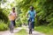 Mature African American Couple On Cycle Ride In Countryside