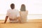 Mature Couple Enjoying Sunset on the Beach