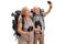 Mature hikers taking a selfie