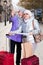 Mature ladies travellers with map