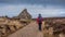 Mature lady Hillwalking in Cairngorms