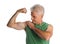 Mature Man Flexing Biceps