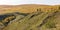 Mature tourists you are on a walk along the Nurali ridge in the Ural mountains. Uchalinsky district.