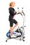 Mature woman excersing on a cross trainer