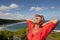 Mature Woman feeling Happy at Seaside