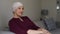 Mature woman having cancer hair loss
