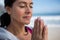 Mature woman performing yoga