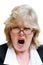 Mature woman shouting