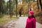 Matured woman in the forest