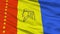 Maturin City Flag, Venezuela, Closeup View