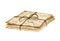 Matzah pile with rope bow watercolor illustration for jewish Passover fasting bread side view. Hand drawn Pesach symbol