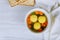 Matzo Matzah ballssoup Passover Jewish holiday Food - Matzah balls soup