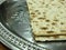 Matzo on silver plate