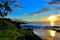 Maui Hawaii Beach Sunset with palm trees