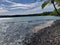 Maui Seascape Rocky beach Palm tree