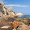 Maumere fortress and sea near Anamur, Turkey