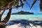 Maupiti beach, Tahiti island, French polynesia, close to Bora-Bora