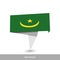 Mauritania Country flag. Paper origami banner