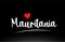 Mauritania country text typography logo icon design on black background