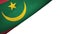 Mauritania flag left side with blank copy space